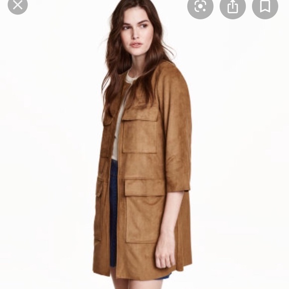 Brown suede coat - Picture 2 of 2
